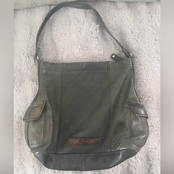 Fossil Handbags - Vintage Fossil Black Leather Hobo Shoulder Bag